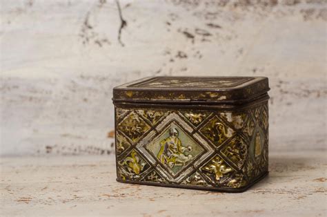 decorating a metal box|decorative metal boxes with lids.